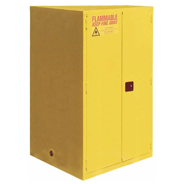 Jamco Flammable Cabinet, 60 Gallon, Self Close Double Door, 34W x 34D x 65'H BS60YPQQ
